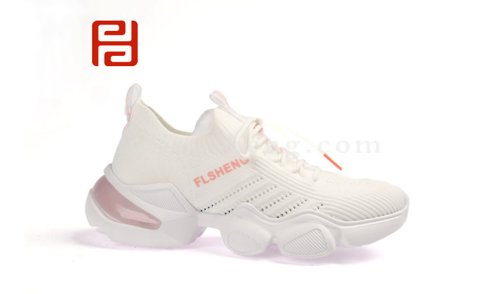 福连升时尚运动女鞋马蹄跟老爹鞋女百搭透气弹力袜子运动鞋图片