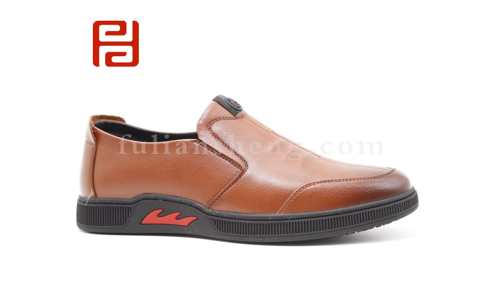 福连升2020冬季新款男一脚蹬保暖商务休闲鞋图片