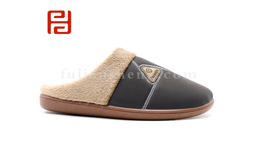 福连升冬季新款居家时光男鞋拖鞋居家拖鞋