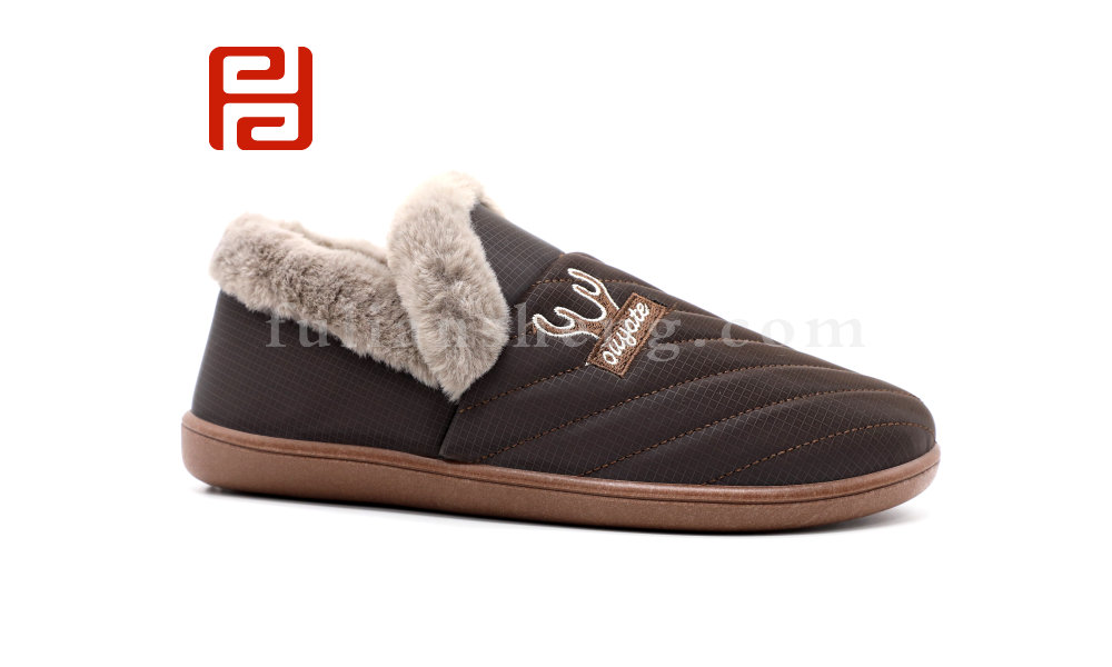 福连升冬季新款居家时光男鞋居家拖鞋