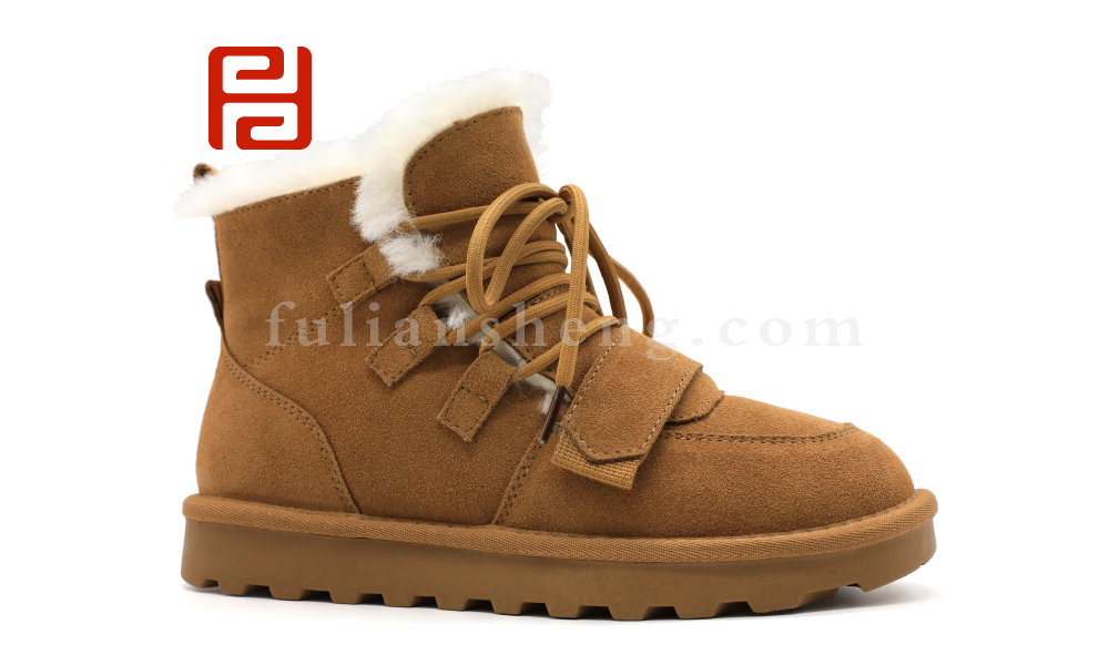 福连升冬季新款休闲生活女鞋时尚休闲雪地靴