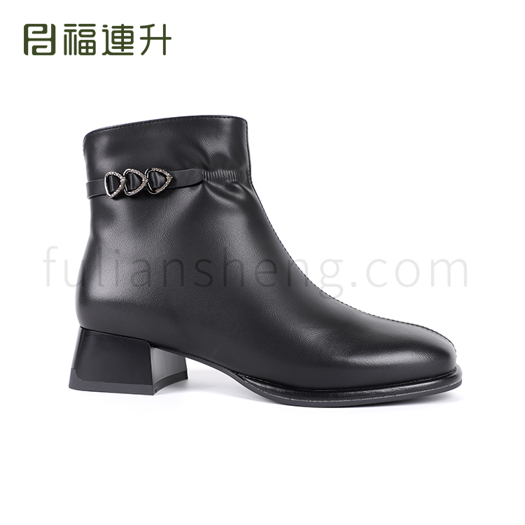 福连升冬季时尚工作商务女鞋短靴