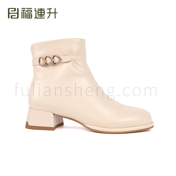 福连升冬季时尚工作商务女鞋短靴