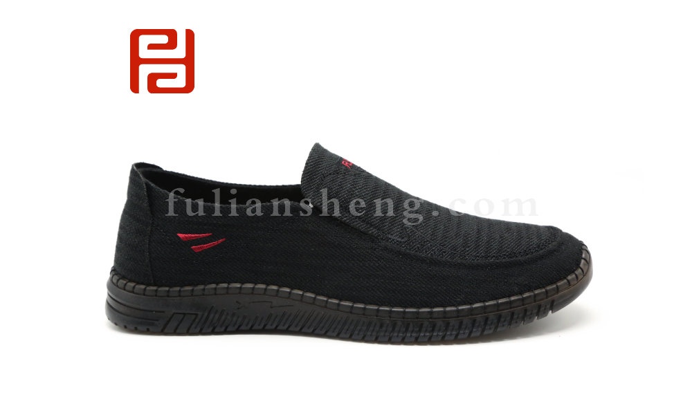 福连升北京布鞋轻便透气牛筋底一脚蹬开车散步休闲男鞋图片