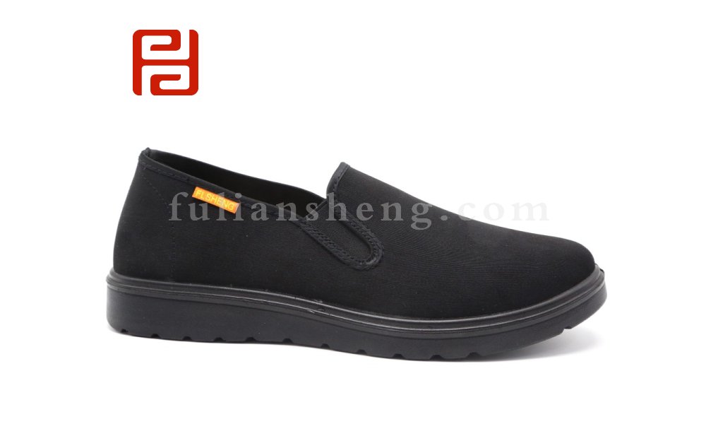 福连升老北京布鞋男鞋传统冲服呢平跟软底套脚鞋子