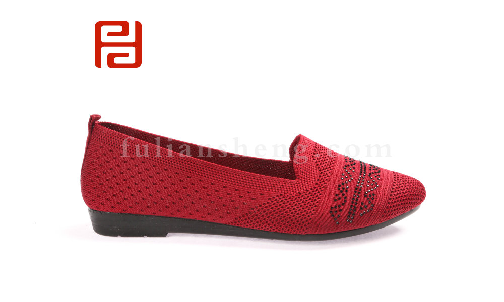 福连升春款女士轻便透气浅口妈妈鞋休闲单鞋(图4)