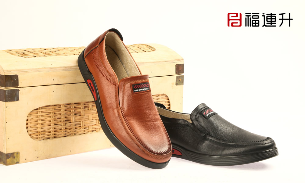 福连升春商务休闲轻便免洗休闲鞋老北京布鞋男士单鞋(图1)