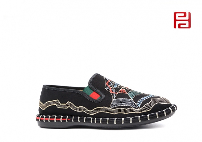 福连升春秋新款时尚国粹男鞋单鞋中国风休闲鞋