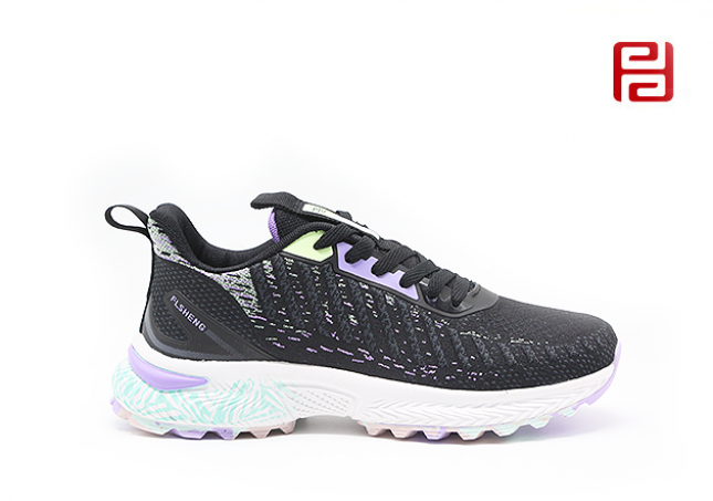 福连升秋季休闲运动女鞋马拉松梭织防滑透气舒适旅游鞋