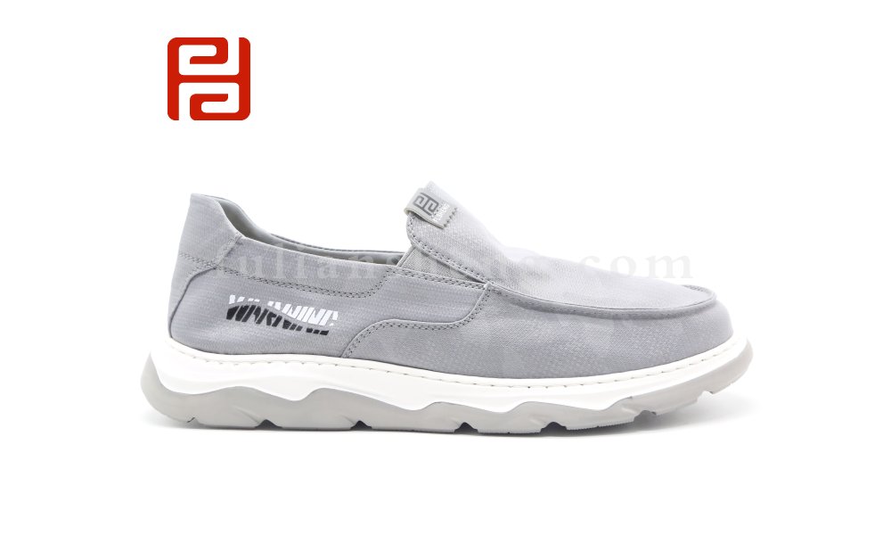 福连升春季休闲男鞋一脚蹬雨伞布软底轻便男单鞋